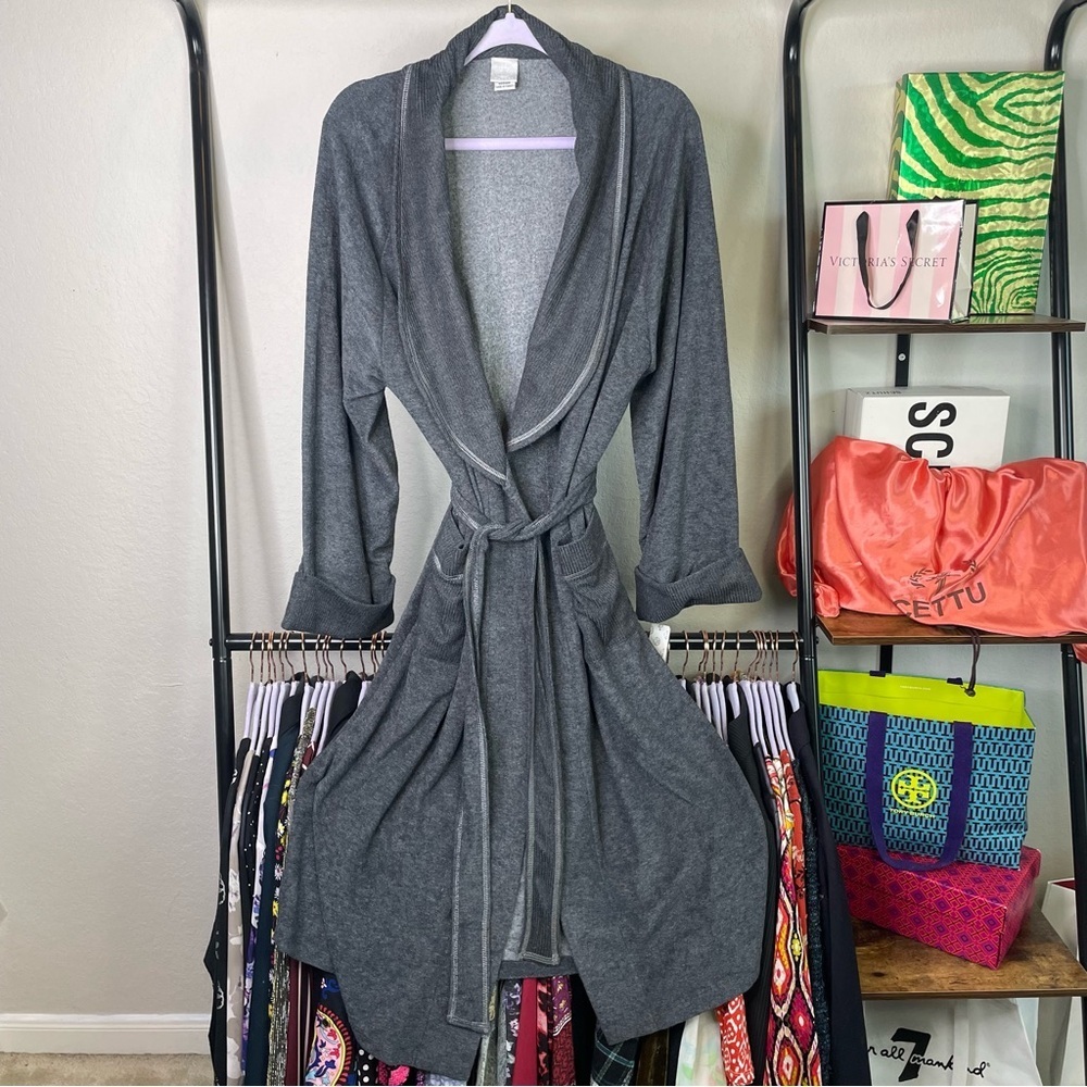 Natori Eclipse Gray Terry Cloth Robe